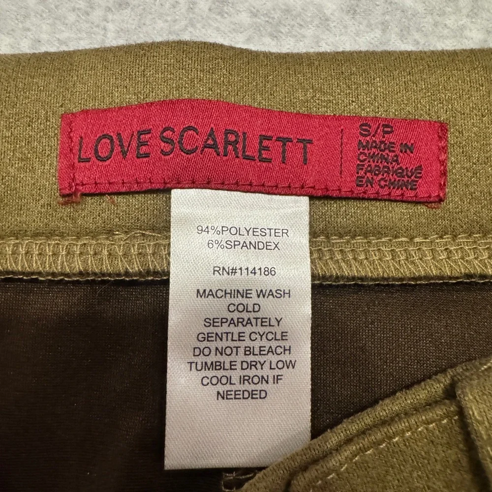 Love Scarlett Faux Suede Pencil Skirt Soft Olive Green Midi Small NWT Fall